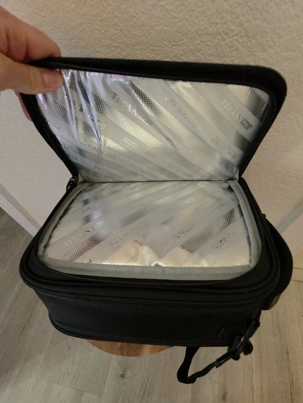 Titan PRO Black Expandable Lunch Bag By Artic Zone, With Ice Packs